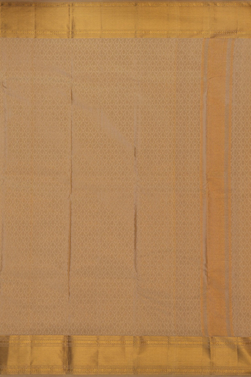 Image of Kanchi Silk Off-White Dhoti With Kanduva (8 X 4)